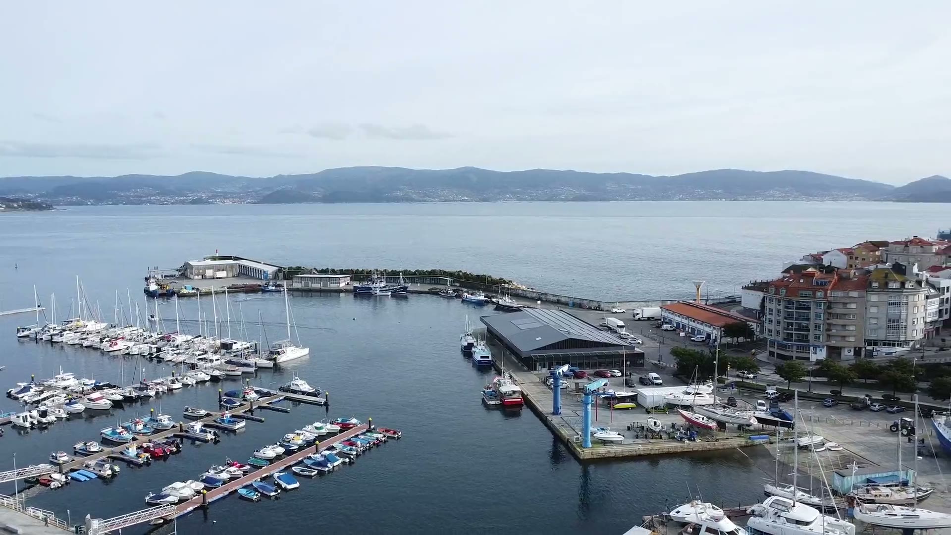 Vista aérea de la marina