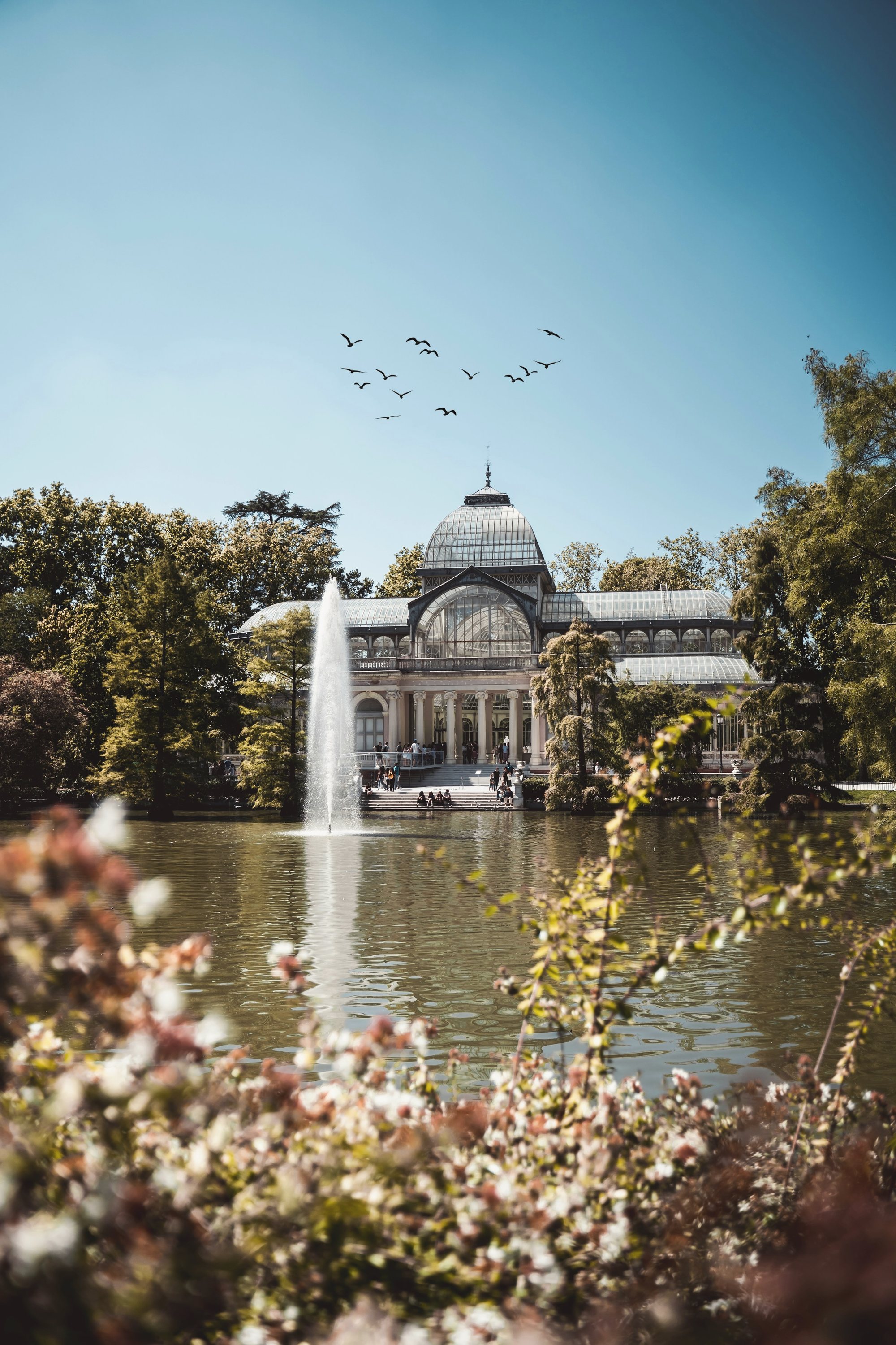 Paseo arbolado en el parque del Retiro, en A Coruña